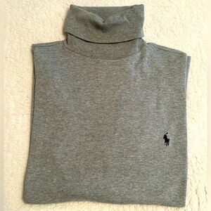 Vintage 80s Polo Ralph Lauren Gray Classic Turtleneck Shirt Adult Size Large